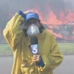 Homes go up in flames during KTLA reporter’s live shot